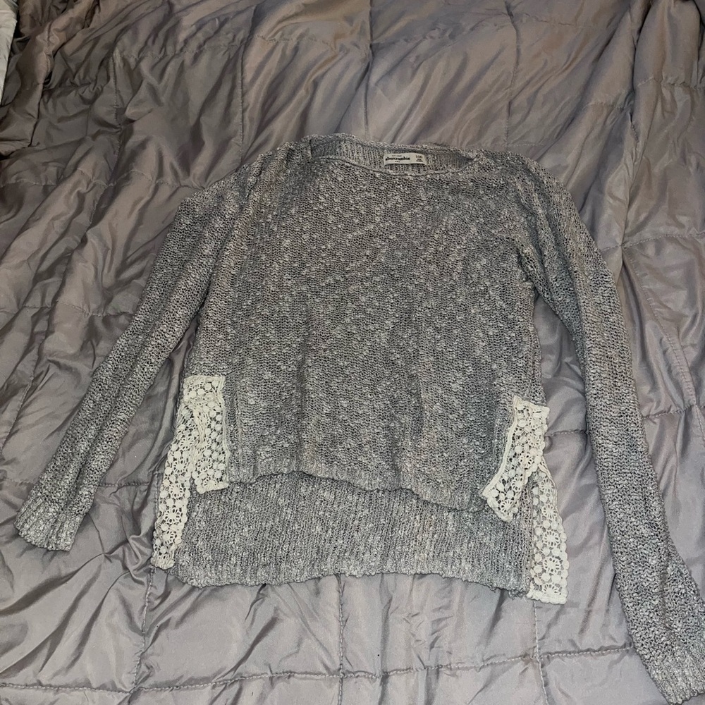 Super cute Abercrombie kids sweater with lace detailing